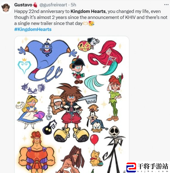 王国之心发售22周年 大量粉丝晒出同人贺图庆生