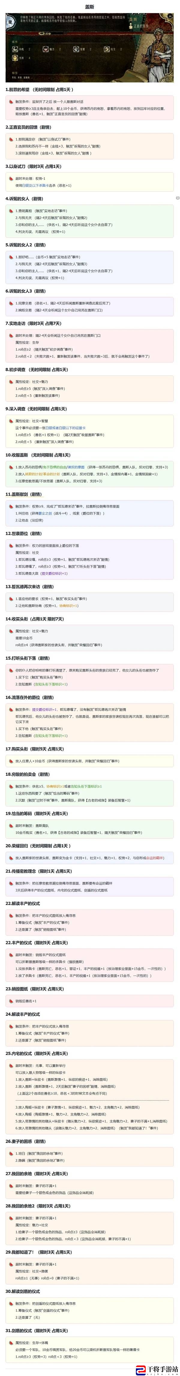 苏丹的游戏盖斯任务攻略  盖斯入队|爵位|生金|剧情全流程攻略