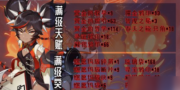 原神辛炎武器圣遗物推荐 原神辛炎武器圣遗物具体一览